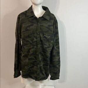Arizona Camouflage Long-Sleeve Snap-Up Shirt – Size Medium